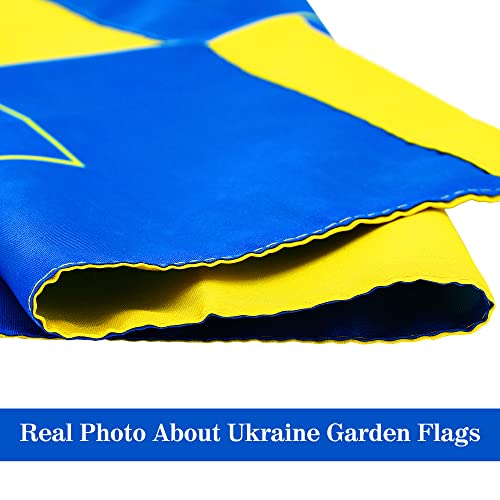 Ukraine Garden Flag Outdoor Decorations - 12 x 18 Inch Double-Sided Nationality Ukraine Flag Sign, Ukrainian Outdoor Decorations