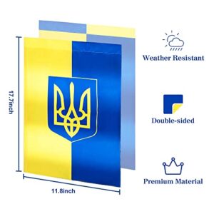 Ukraine Garden Flag Outdoor Decorations - 12 x 18 Inch Double-Sided Nationality Ukraine Flag Sign, Ukrainian Outdoor Decorations