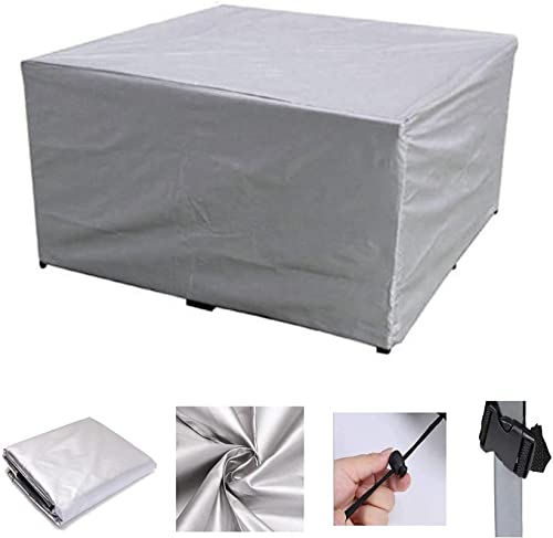 Oxford Cloth Furniture Dustproof Cover for Rattan Table Sofa Waterproof Rain-Proof Furniture Cover Garden Outdoor Patio - Multiple Size Outdoor Furniture Cover - (Silver/Black) 360x100x81cm