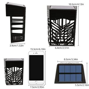 Fangfang Solar Lights for Fence,Outdoor Fence Light Wireless Waterproof LED Garden Fence Decorative Deck Lights for Backyard,Patio,Step,Stair,Pool and Front Door,Warm White, 4PC