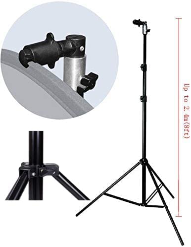 Kate 8ft Collapsible Background Stand Kit for Pop Up Backdrops Tripod Frame with Clamp for Chroma Key Green Screens, Foldable Reflectors Photography Lighting Stand