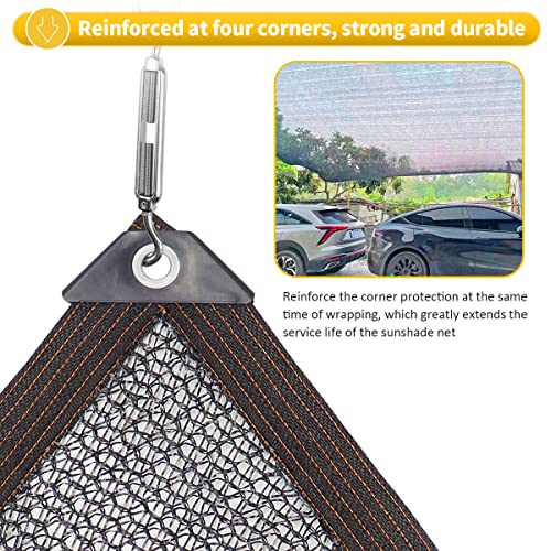 30% Shade Cloth Garden Shade Mesh Net with Grommets - Sun Shade Cover for Pergola, Patio Plants, Greenhouse, Chicken Coop, Outdoor (6.5Ft x 20Ft)