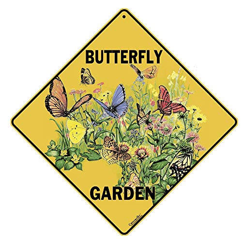 CROSSWALKS Butterfly Garden 12" X 12" Aluminum Sign (X252)