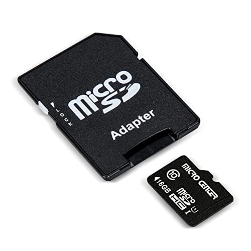 Micro Center 16GB Class 10 Micro SDHC Flash Memory Card with Adapter for Mobile Device Storage Phone, Tablet, Drone & Full HD Video Recording - 80MB/s UHS-I, C10, U1 (2 Pack)