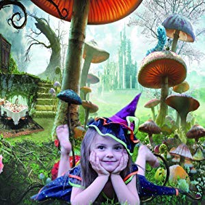 7x5FT Alice in Wonderland Party Photo Backdrop,Fairy Tale Castle Photography Background for Birthday Party Decorations Supplies,Portrait Studio Booth Props