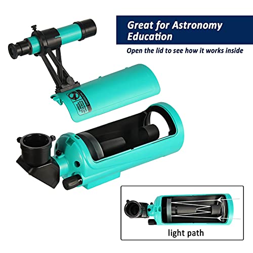 Sarblue Maksutov-Cassegrain Telescope, Mak60 Telescopes for Kids Adults 750x60mm, Compact Portable for Travel, Beginner Astronomy Telescope with Adjustable Tripod Finderscope and Phone Adapter