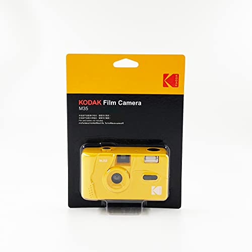 Kodak M35 35mm Film Camera, Reusable, Focus Free, Easy to Use, Build in Flash and Compatible with 35mm Color Negative or B/W Film (Film and AAA Battery NOT Included) by (Yellow)