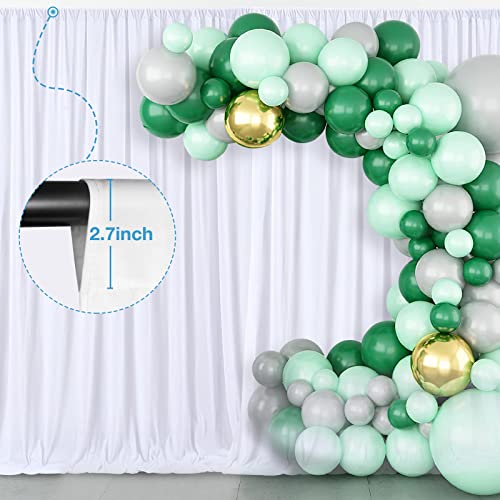 10x10 FT White Backdrop Background for Photography, Large Pure White Photo Backdrop Curtain Drapes, Professional High Density White Screen Backdrops for Party Portrait Photoshoots Booth Video Studio