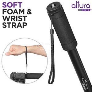 Altura Photo 62-Inch Camera Monopod - Heavy Duty Monopod for Cameras Canon, Nikon & Sony Mirrorless & DSLR, Steady Photography Monopod, Easy to Carry & Portable Monopod Lightweight w/Pouch