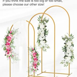 Wedding Arch Backdrop Stand,Gold Metal Door Arched Backdrop Frame Arches Backdrop Stand for Wedding Birthday Graduation Anniversary Celebration Opening Ceremony(5x2FT)