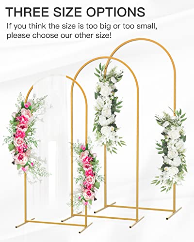 Wedding Arch Backdrop Stand,Gold Metal Door Arched Backdrop Frame Arches Backdrop Stand for Wedding Birthday Graduation Anniversary Celebration Opening Ceremony(5x2FT)