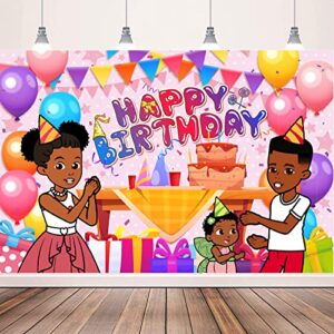 gracies corner decorations backdrop, 5×3 ft cartoon gracies happy birthday party banner for 1st 2nd birthday music gracies theme photography background for kids adult birthday party supplies