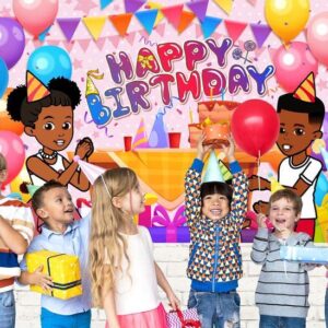 Gracies Corner Decorations Backdrop, 5x3 Ft Cartoon Gracies Happy Birthday Party Banner for 1st 2nd Birthday Music Gracies Theme Photography Background for Kids Adult Birthday Party Supplies