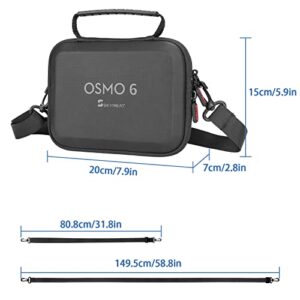 Skyreat Osmo Mobile 6 Case,PU Leather Portable Storage OM 6 Case Shoulder Bag for DJI OM 6 Smartphone Gimbal Stabilizer Accessories