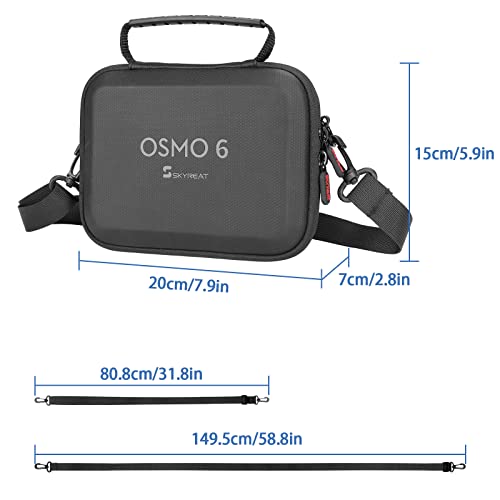 Skyreat Osmo Mobile 6 Case,PU Leather Portable Storage OM 6 Case Shoulder Bag for DJI OM 6 Smartphone Gimbal Stabilizer Accessories