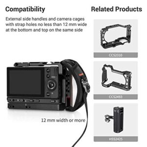 SmallRig Camera Cage Wrist Strap, Universal Quick Adjustable Secure Grip Camera Cage Handle Hand Wrist Strap PAC2456