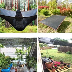 HHTHH Black Sun Mesh 80% Sunblock Shade Cloth 10ft x 6.5ft Taped Edge with Grommets UV Resistant Shade Sunblock Net Black Shade Cloth for Greenhouse, Parking, Garden Yard or Kennel