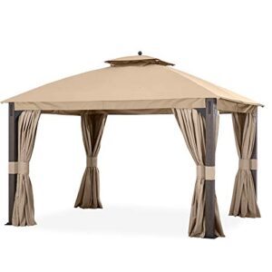 Garden Winds Replacement Canopy for The Shadow Creek Gazebo - Standard 350 - Beige Please Read Product Advice Before Purchasing