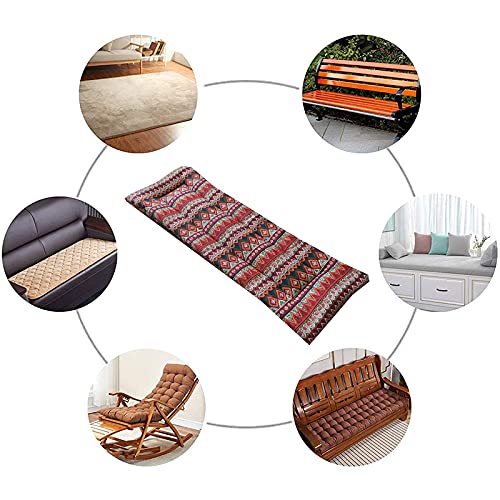 Indoor/Outdoor Garden Bench Cushion Non-Slip Soft Patio Chair Seat Pad, 48x14inch Removable Replacement Sofa Settee Swing Chair Mat with Fashionable Pattern