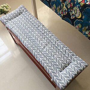 indoor/outdoor garden bench cushion non-slip soft patio chair seat pad, 48x14inch removable replacement sofa settee swing chair mat with fashionable pattern