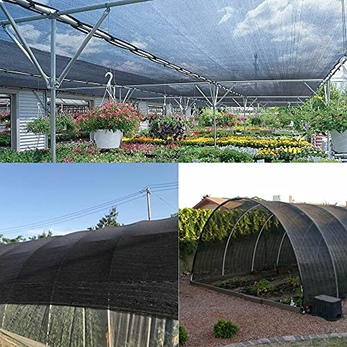 HUOMI 50% Garden Shade Cloth for Plant,10x6FT Sun Net Black Sunblock Mesh Shade Netting for Vegetable,Greenhouse