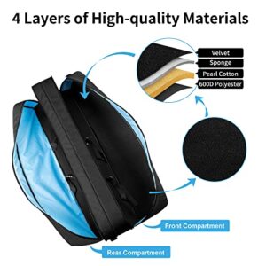 samdew Telescope Case, Double-layer Telescope Bag for Astronomical Telescope Storage, 40.8" Padded Telescope Carry Case Compatible with Celestron Telescope, Bonus Accessories Bag & Shoulder Strap