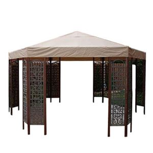 garden winds wood heaxgon gazebo replacement canopy top cover – riplock 350