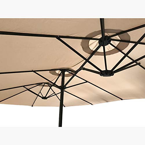 Garden Winds Replacement Canopy Compatible with the Real Living Triple Vent Umbrella 15ft - 350