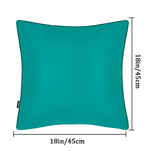 Coddsmz Pillow Covers Decorative Garden Cushion Cover DIY Throw Pillowcase for Patio Tent Balcony Couch Home Bed Sofa Halloween Christmas(Teal, 6Pack-18x18in/45x45cm)