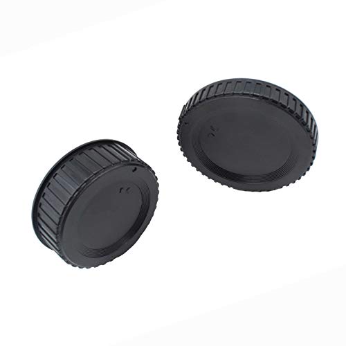 Front Body Cap and Rear Lens Cap Cover for Nikon D7500 D7200 D7100 D7000 D5600 D5300 D5200 D5100 D3500 D3400 D3300 D3200 D3100 D850 D810 D800 D750 D600 D90 D80 More Nikon F Mount DSLR and Lens