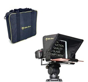 glide gear tmp100 adjustable ipad/ tablet/ smartphone teleprompter beam splitter 70/30 glass w/ carry case no plastic all metal / no assembly required