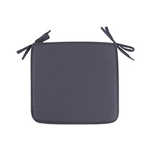 square strap garden chair pads seat cushion for outdoor bistros stool patio dining room kitchen chair cushions set of 2 (dark gray, one size)