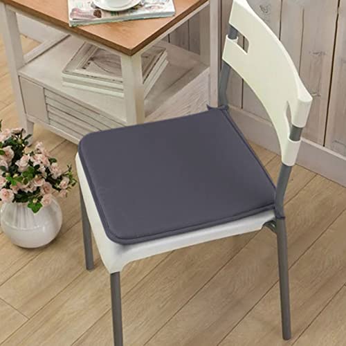 Square Strap Garden Chair Pads Seat Cushion for Outdoor Bistros Stool Patio Dining Room Kitchen Chair Cushions Set of 2 (Dark Gray, One Size)