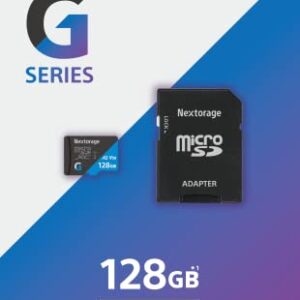 Nextorage Japan 128GB A2 V30 CL10 Micro SD Card, microSDXC Memory Card for Nintendo-Switch, Steam Deck, Smartphones, Gaming, Go Pro, 4K Video, UHS-I U3, up to 100MB/s, with Adapter (G-Series)