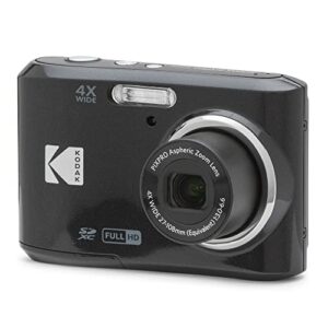 kodak pixpro friendly zoom fz45-bk 16mp digital camera with 4x optical zoom 27mm wide angle and 2.7″ lcd screen (black)