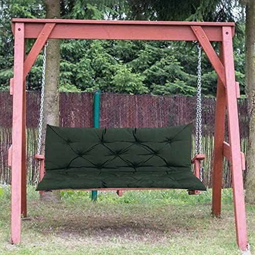 Waterproof Bench Cushion with Backrest, 2 or 3 Seat Swing Replacement Cushions Overstuffed for Garden Patio Swing Outdoor Bench Cushions