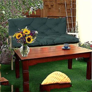 Waterproof Bench Cushion with Backrest, 2 or 3 Seat Swing Replacement Cushions Overstuffed for Garden Patio Swing Outdoor Bench Cushions