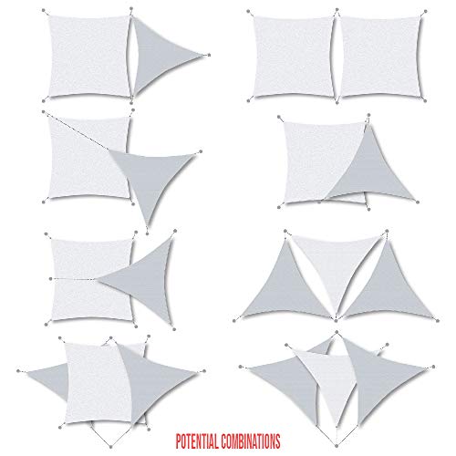 E&K Sunrise Sand 10' x 12' Sun Shade Sail Rectangle UV Block Canopy for Patio Backyard Lawn Garden Outdoor Facility and Activities