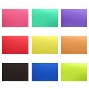 neewer correction gel light filter transparent color 12×8.5 inches/30×20 centimeters 18 sheet with 9 colors: red blue pink cyan purple orange green yellow black for photo studio strobe flash led light