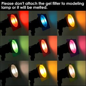 Neewer Correction Gel Light Filter Transparent Color 12x8.5 inches/30x20 centimeters 18 Sheet with 9 Colors: Red Blue Pink Cyan Purple Orange Green Yellow Black for Photo Studio Strobe Flash LED Light