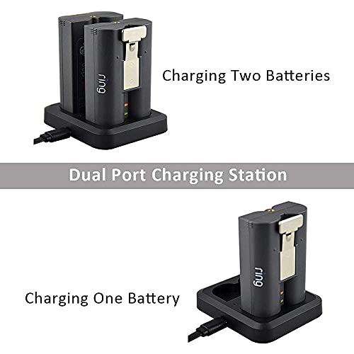 Ring Batteries Charger for Ring Rechargeable Battery,Dual Ring Battery Charger Station for Ring Spotlight Cam Battery,Ring Video Doorbell 2/3/4,Ring Stick Up Cam Battery (Ring Batteries NOT Included)