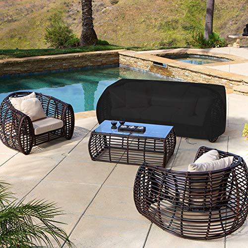 Onlyme Outdoor Bench Cover, Garden Patio Park Outside Loveseat Glider Sofa Furniture Cover Waterproof, 4 Seater