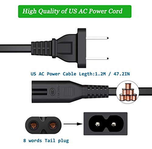 TKDY AC-L200 for Sony Handycam Camcorder Charger DCR-SX40 DCR-SX44 DCR-SR45 DCR-SR47 DCR-SX63 DCR-SX65 DCR-SX85 DCR-DVD105 DVD108 DVD610 DCR-SR62 DCR-SR68 AC Power Adapter Cord.