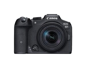 canon eos r7 rf-s18-150mm f3.5-6.3 is stm lens kit, mirrorless vlogging camera, 32.5 mp image quality, 4k 60p video, digic x image processor, dual pixel cmos af, subject detection, content creators