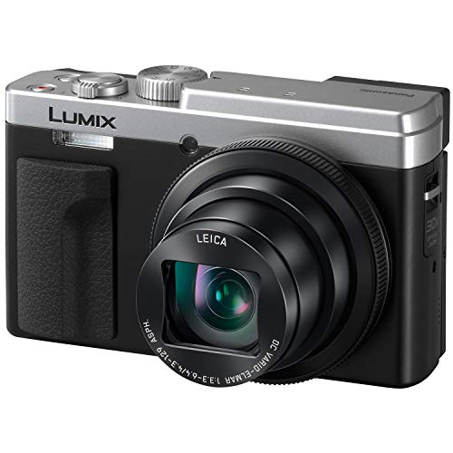 Panasonic LUMIX ZS80 20.3MP Digital Camera, 30x 24-720mm Travel Zoom Lens, 4K Video, Optical Image Stabilizer and 3.0-inch Display – Point & Shoot Camera with Lecia Lens- DC-ZS80S (Silver), Black