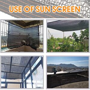 40% 6.5ft x20ft Black Shade Cloth Taped Edge with Brass Grommets Garden Sun Shade UV Resistant Sunblock Shade Net for Outdoor Plants Vegetables Greenhouse (6.5ftx20ft)