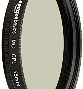 Amazon Basics Circular Polarizer Camera Lens Filter - 55 mm