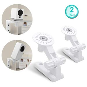 Wyze Cam Pan Wall Mount - ALLICAVER Security Mount Bracket for Wyze Cam Pan and Wyze Cam, Special Design for Both Wyze Labs 1080p HD Home Camera (2 Pack, White)