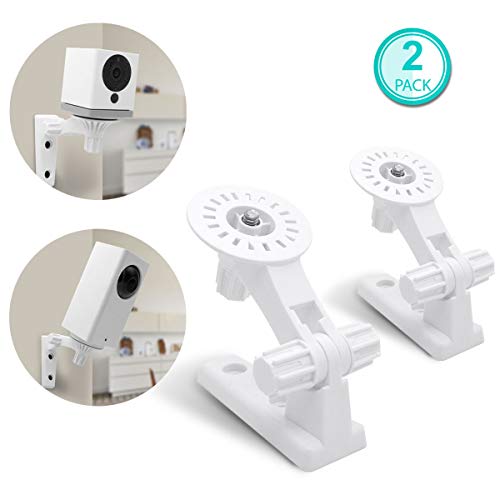 Wyze Cam Pan Wall Mount - ALLICAVER Security Mount Bracket for Wyze Cam Pan and Wyze Cam, Special Design for Both Wyze Labs 1080p HD Home Camera (2 Pack, White)