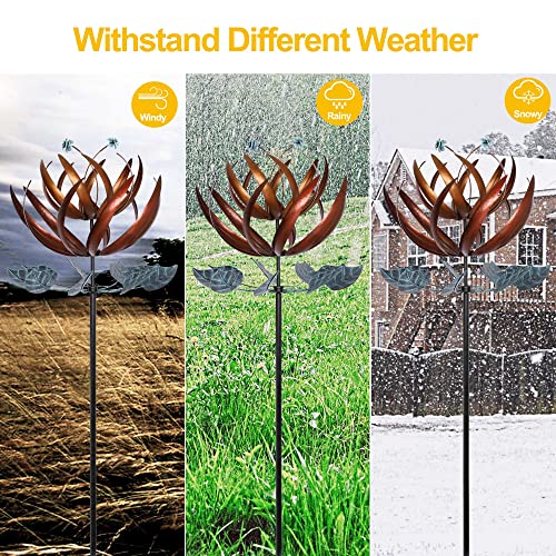 LimeHill Wind Spinner for Yard and Garden for Women Large Metal Windspinners for Outdoor Decorations (24 X 84 Inches)